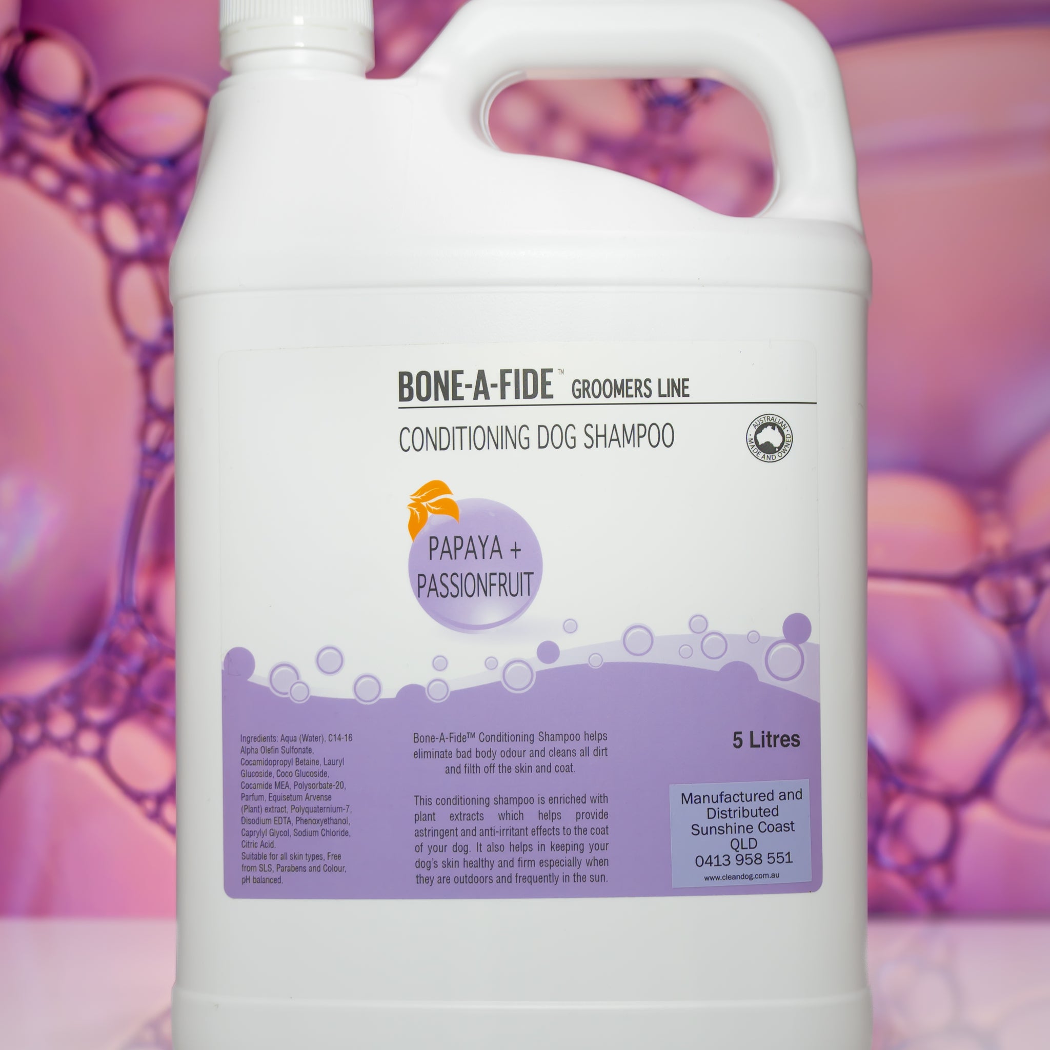 Papaya + Passionfruit - 2 in 1 Dog Shampoo + Conditioning - 5 Litre