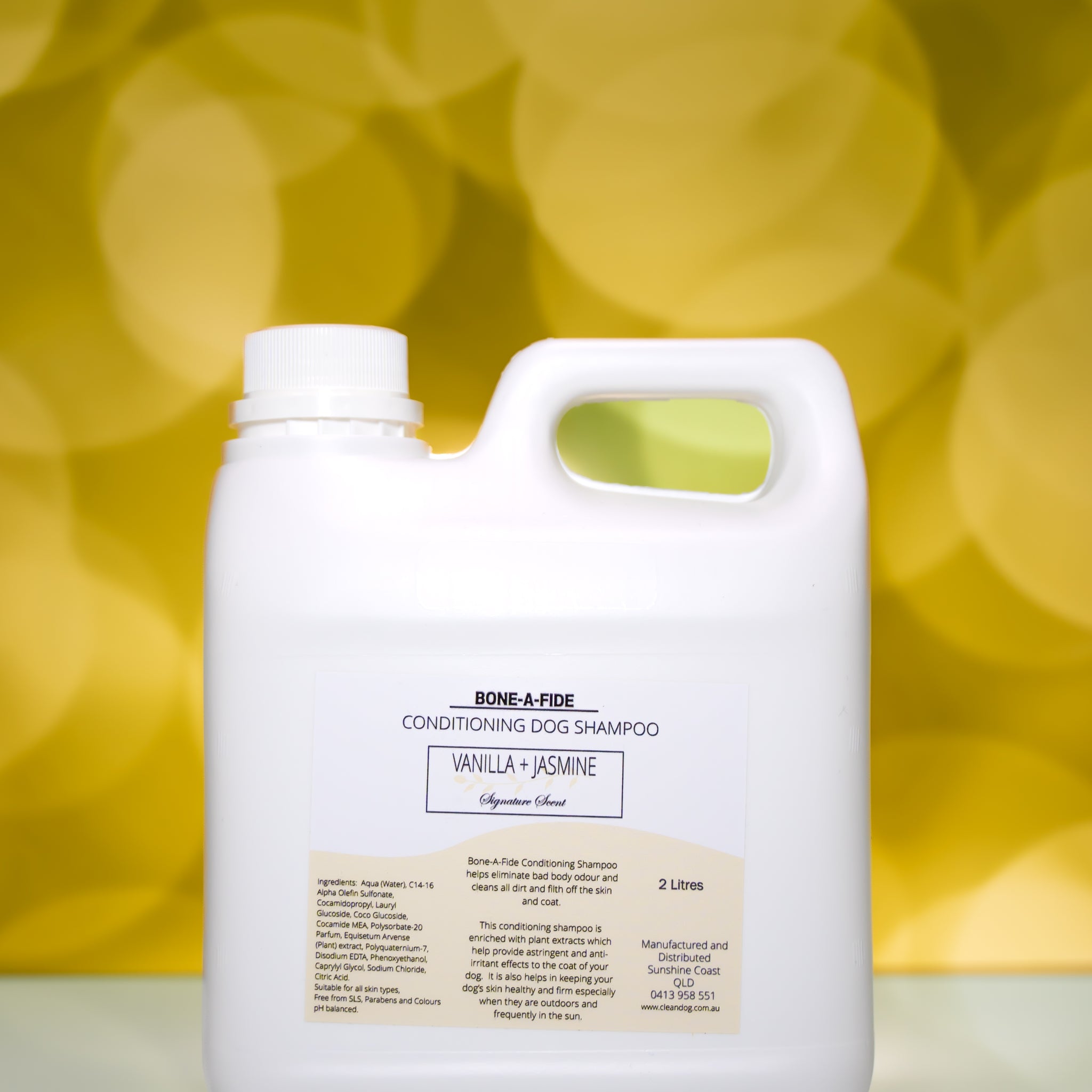 Vanilla + Jasmine - 2 in 1 Dog Shampoo + Conditioning - 2 Litre